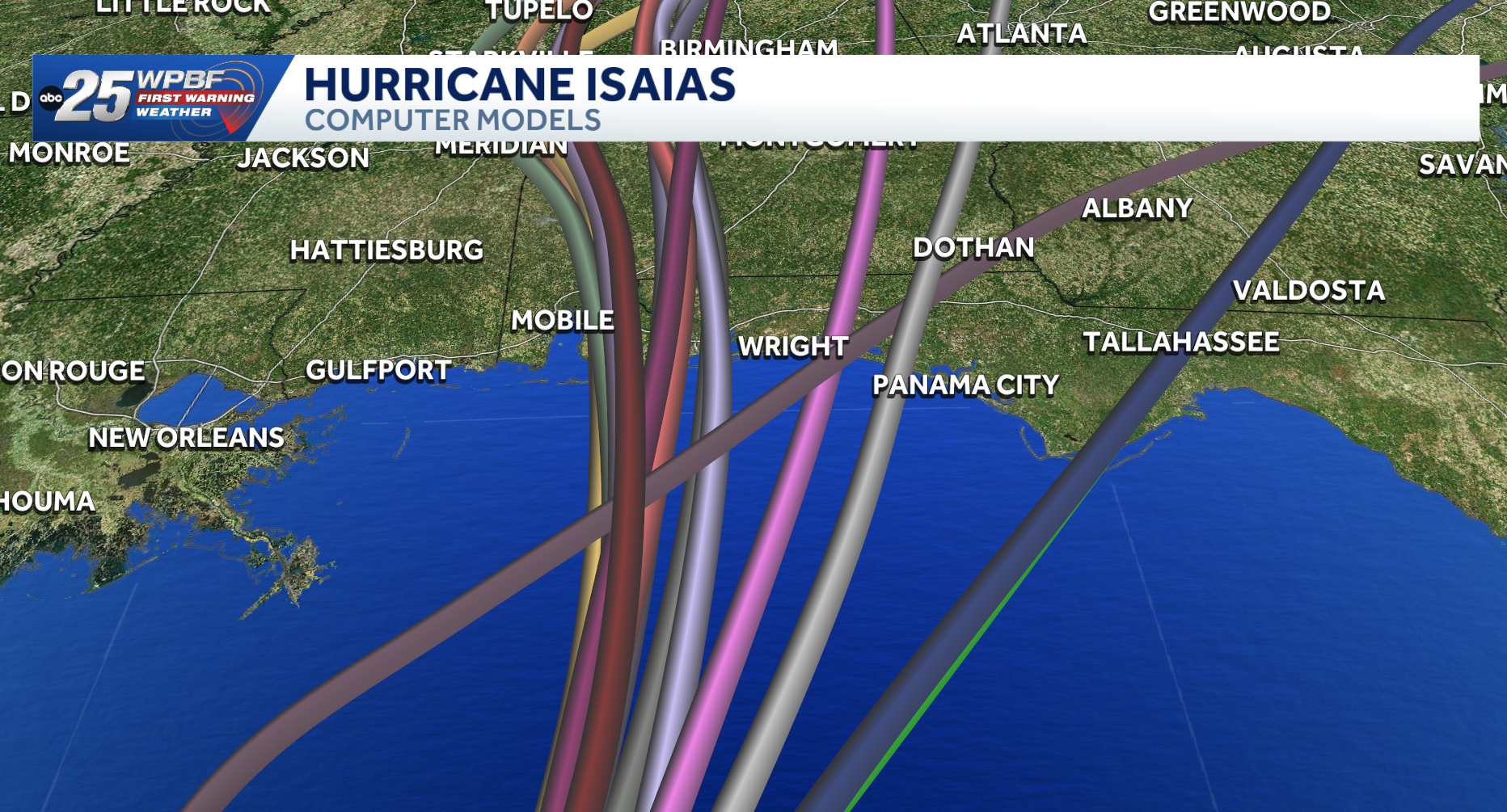 Tracking Isaias: Computer models and maps  — WPBF West Palm Beach