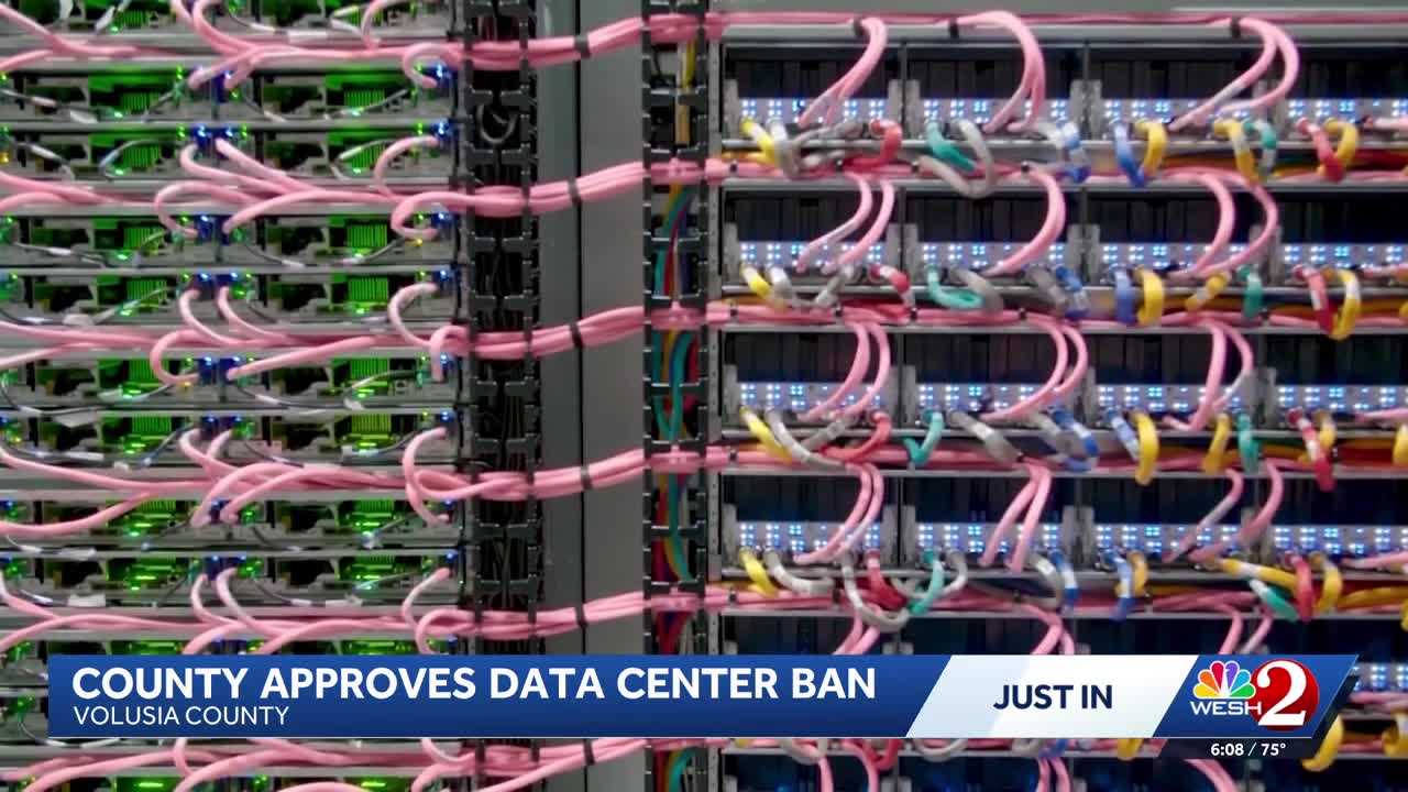 Volusia County bans large data centers in unincorporated areas — WESH 2 Orlando, San Francisco Technology news