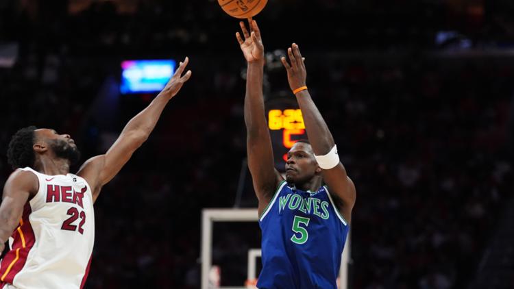 Anthony Edwards scores 45, Wolves roll past Heat 131-106 to spoil Giannis' opener — KARE 11 Sports — Gopher, San Francisco Sports news